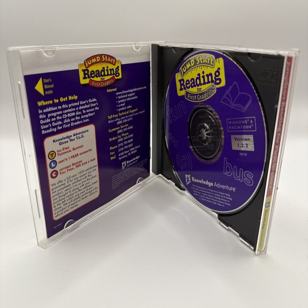 Jump Start Reading for First Graders CD-Rom Ages 5-7 Knowledge Adventure 1st W1 - Picture 3 of 4
